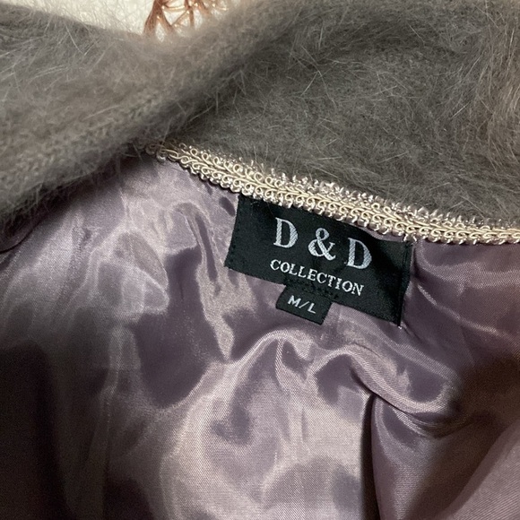 Vintage D&D Collection Super Soft Fuzzy Angora Cardigan Long Haired Sweater M/L - Picture 8 of 10